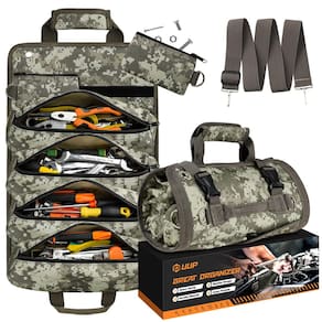 Bolsa de ferramentas Roll UP Camuflage com 2 bolsos removíveis
