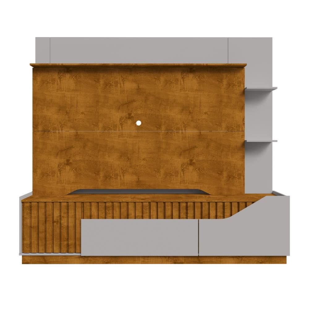 Home Estante Rack Dallas Naturalle Off White Para TV até 75 Polegadas Bechara