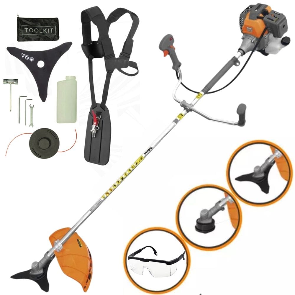 Roçadeira a Gasolina Tekna RL520P I 52cc 2hp + Oculos de Proteção Profissional Com Regulagem Antiembaçante