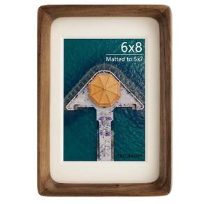 Porta-retratos Tacomany feito à mão em madeira natural 6x8cm