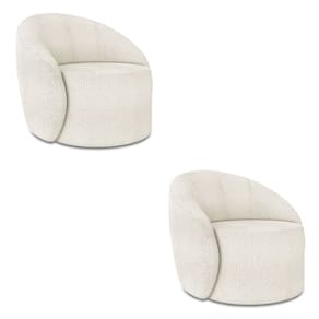Poltrona Orgânica Kit 2 Lua Bouclê Off White D03 - D`Rossi