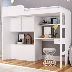 Cama Infantil Lion 3 Portas Cm9090 Branco - Art In Móveis