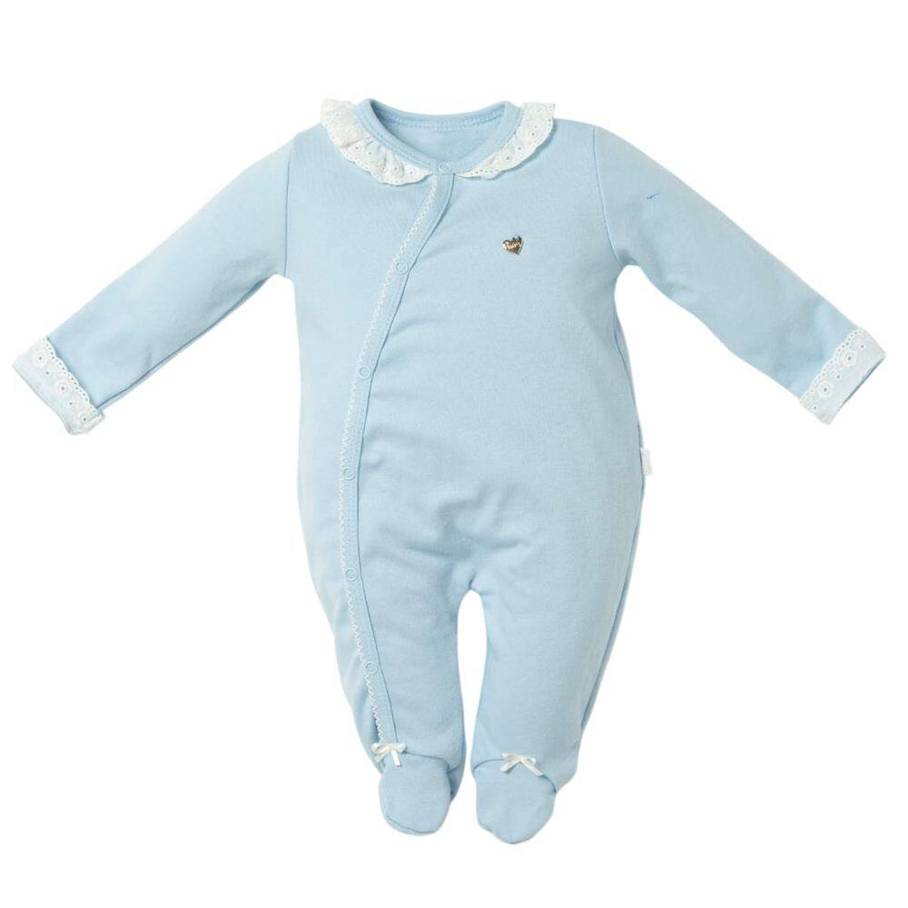 Macacão Bebê Longo Menina com Abertura Lateral Serena - Hug