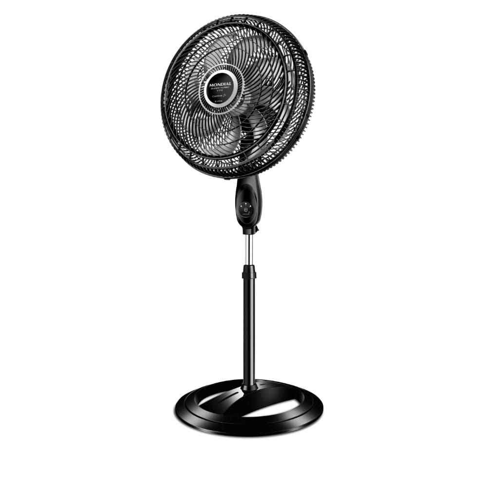 Ventilador de Coluna Mondial Super Turbo Tech 40cm 8 Pás 140W 220V Preto/Prata - VTX-40C-8P-CR