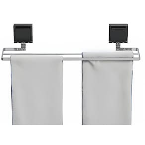 Porta Toalha Banho Toalheiro Duplo Com Ventosa Cromado F.RBT