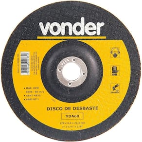 Disco Desbaste 177,8X6,4X22,22 Para Aço Carbono Vda60 Vonder
