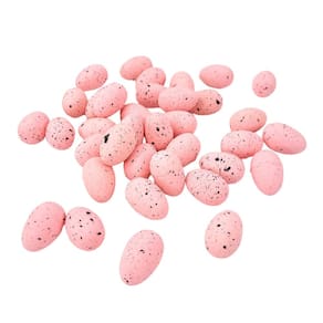 Kit 36 Mini Ovo De Páscoa Rosa Decorativo 3X2Cm
