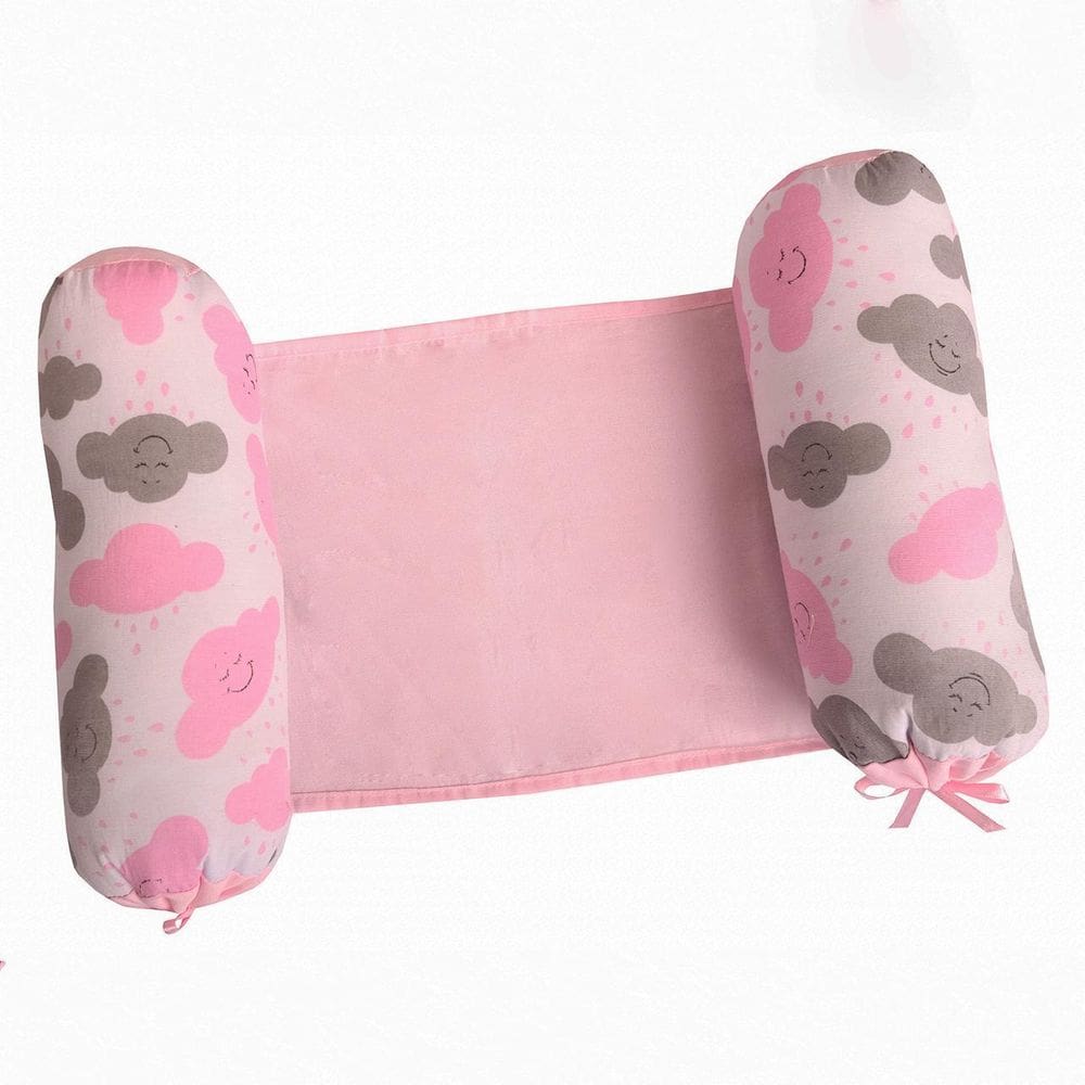 Rolinho Protetor Para Bebê 42Cm Nuvem Rosa