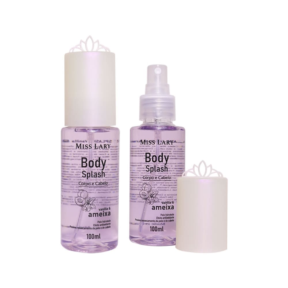 Body Splash Corpo e Cabelo Vanilla e Ameixa - Miss Lary