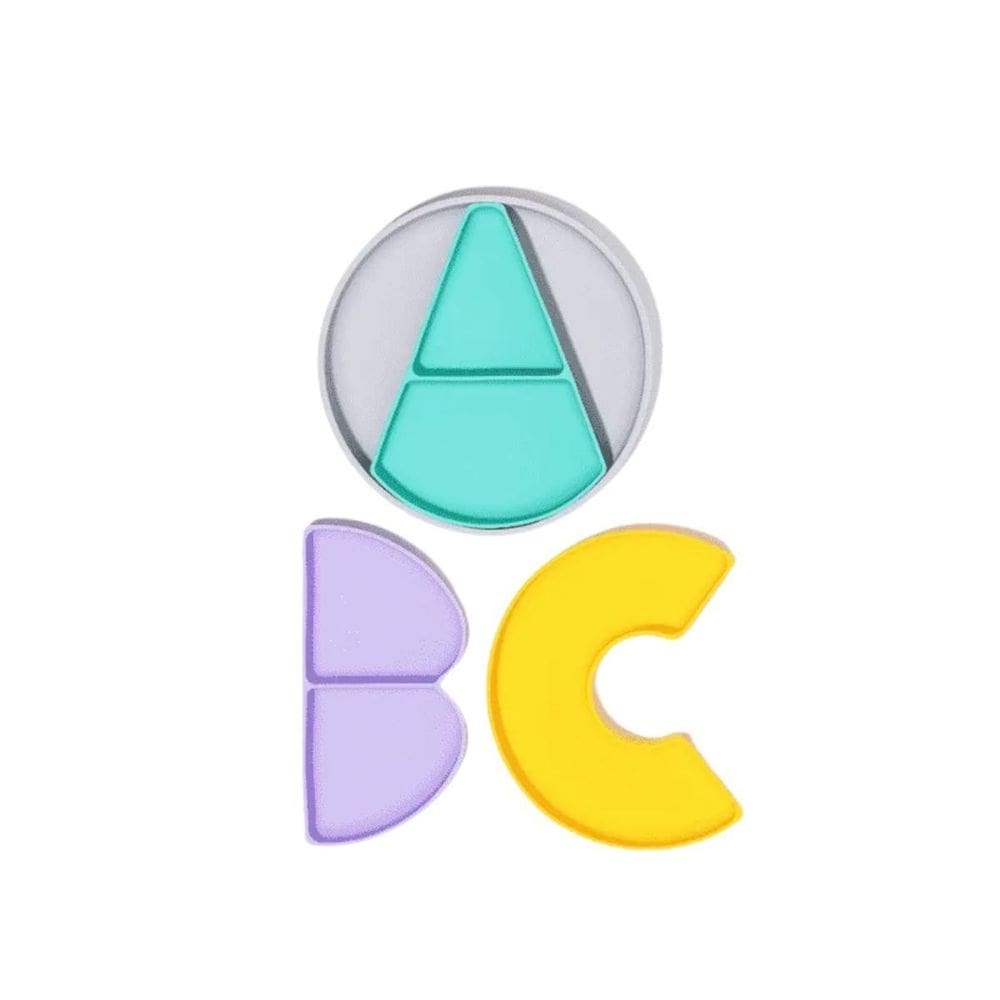 Prato Infantil Silicone Divisórias Removíveis Abc Petit Piá