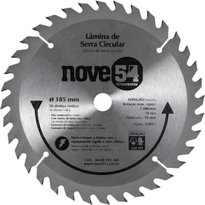 Lâmina De Serra Circular Vídea 185Mm 36 Dentes Nove54