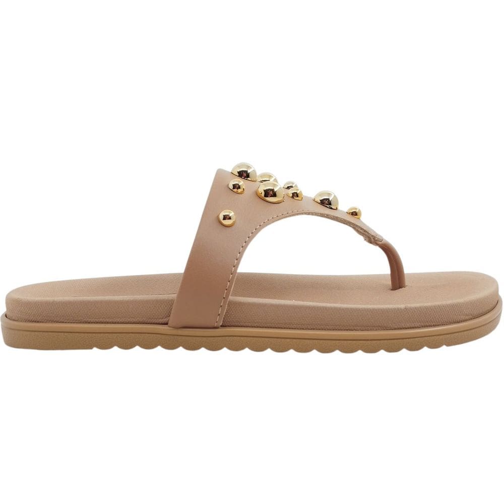 Tamanco Dedo Feminino Papete Casual Dia a Dia Passeio Trabalho com Aplique Metalizado Beira Rio 8529.306