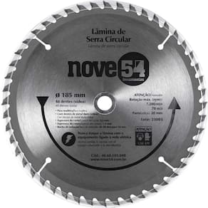 Lâmina De Serra Circular Vídea 185Mm 48 Dentes Nove54