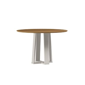 Mesa de Jantar Isabela 120x120m com Tampo MDF Off White Ype - New Ceval