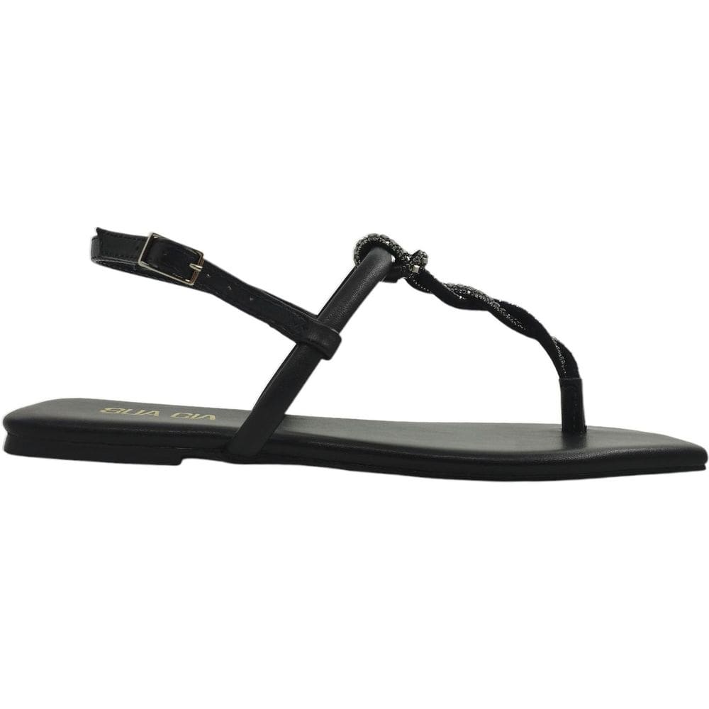 Sandália Feminina Rasteira Casual Básica Dia a Dia com Strass Ft Ana Castela Sua Cia 8230.15606