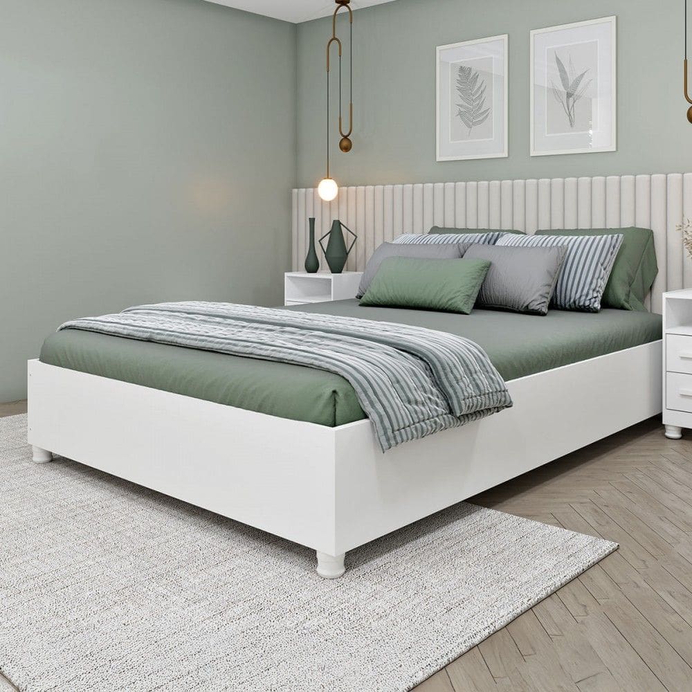 Base de Cama Box Casal Mônaco Neve - Tcil Móveis