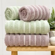 Jogo de Toalha Ondas 100% Algodão 450g/m² 4 peças banho e rosto