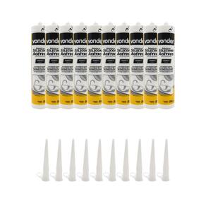 Kit 10 Borracha Silicone Acético 256g Para Reparo Manutenção Uso Geral
