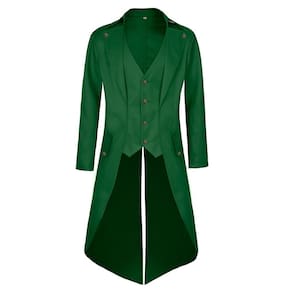 Traje MOFOVELY Pirate Steampunk Tuxedo Goth Blusão verde S