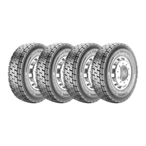 Kit 4 Pneus Continental Aro 22,5 295/80R22,5 Conti Hybrid HD3 LRH 16 Lonas 152/148M