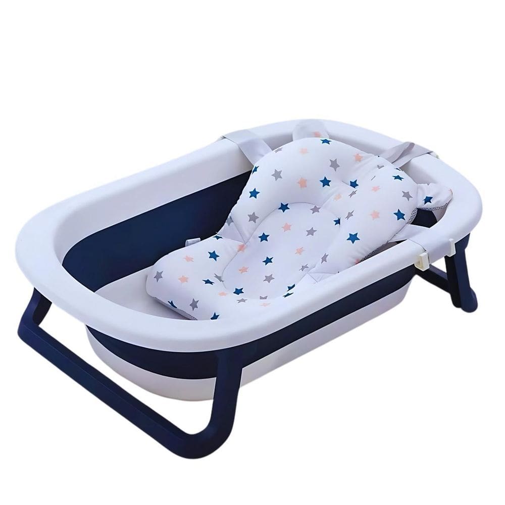 Banheira Para Bebe Dobrável Portátil Com Almofada De Banho