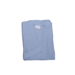 Roupão Piquê Adulto Briza Azul 5008 Tamanho G
