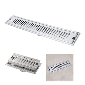 Ralo Linear 50cm Inox Banheiro Area Externa Anti Odor Anti Inseto Seguro Higienico Lavabo Quintal Resistente