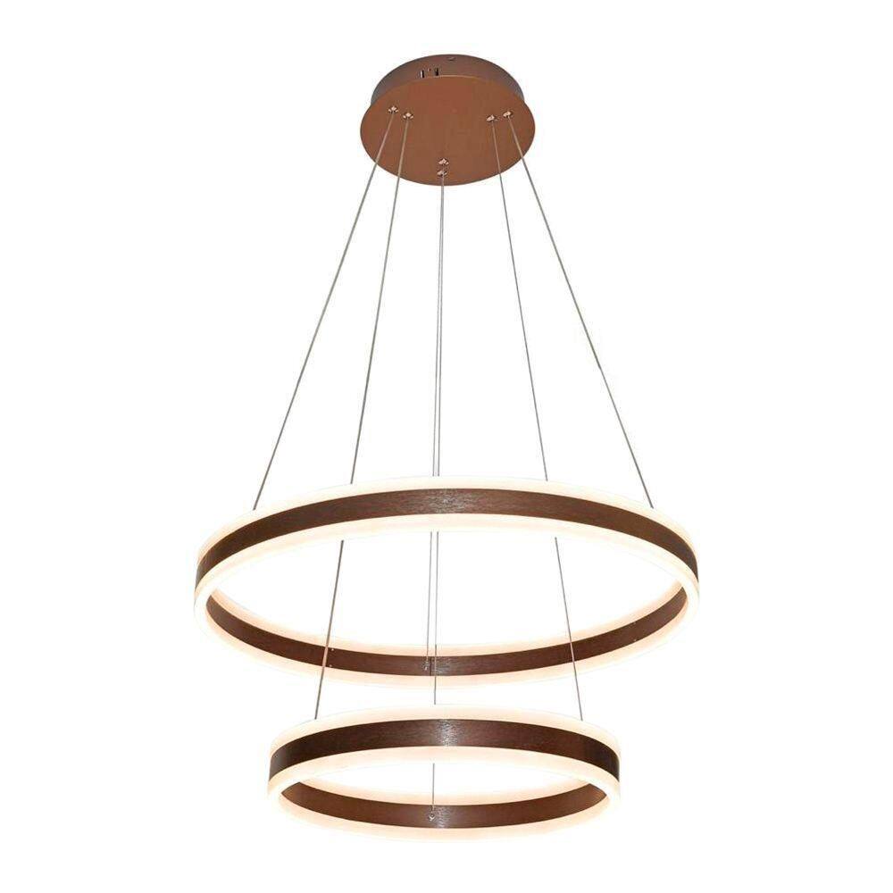 Lustre Pendente Sindora Dcd03001 Marrom Led Bivolt