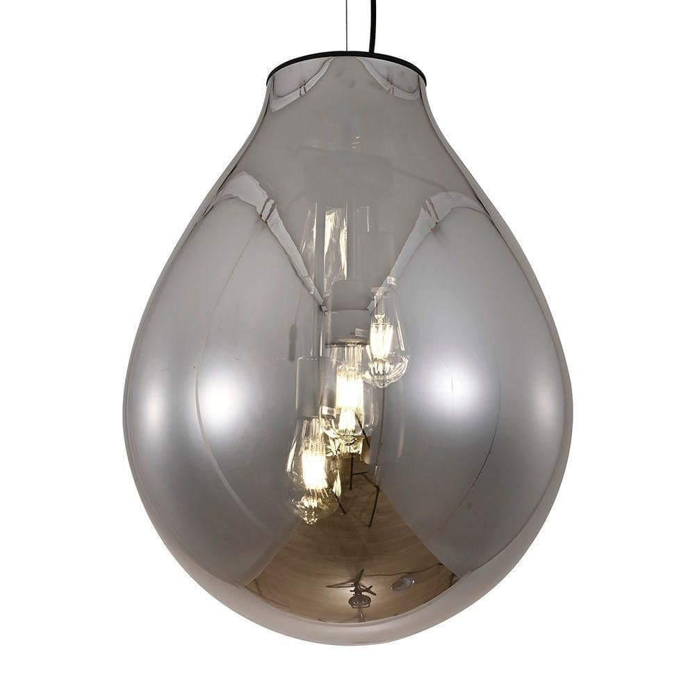 Lustre Pendente Sindora Dcd04013 Gg Preto - Fumê E27 Bivolt
