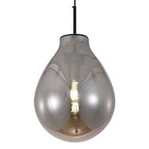 Lustre Pendente Sindora Dcd04009 M Preto - Fumê E27 Bivolt