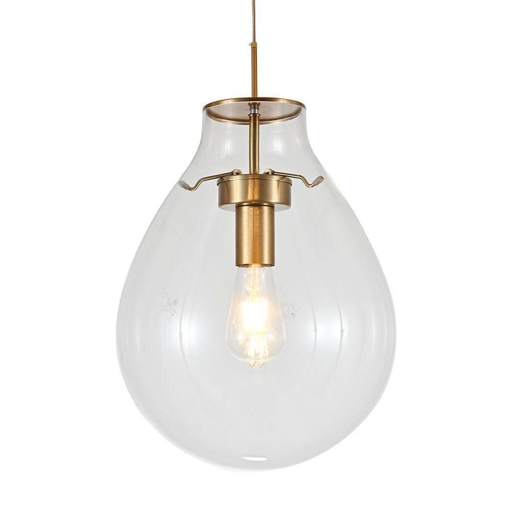 Lustre Pendente Sindora Dcd04130 M Bronze - Transparente E27 Bivolt