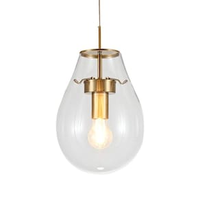 Lustre Pendente Sindora Dcd04129 P Bronze - Transparente E27 Bivolt
