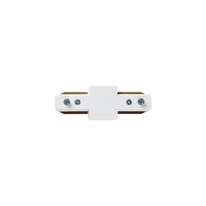 Conector Reto Blumenau Para Trilho De Sobrepor Branco