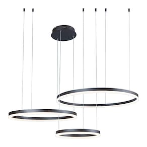 Lustre Pendente Sindora Qd05349 Preto Led Bivolt