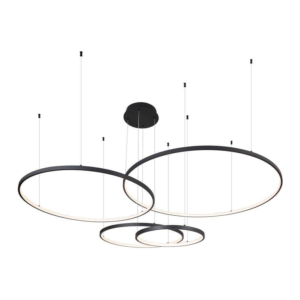 Lustre Pendente Sindora Qd05365 Preto Led Bivolt