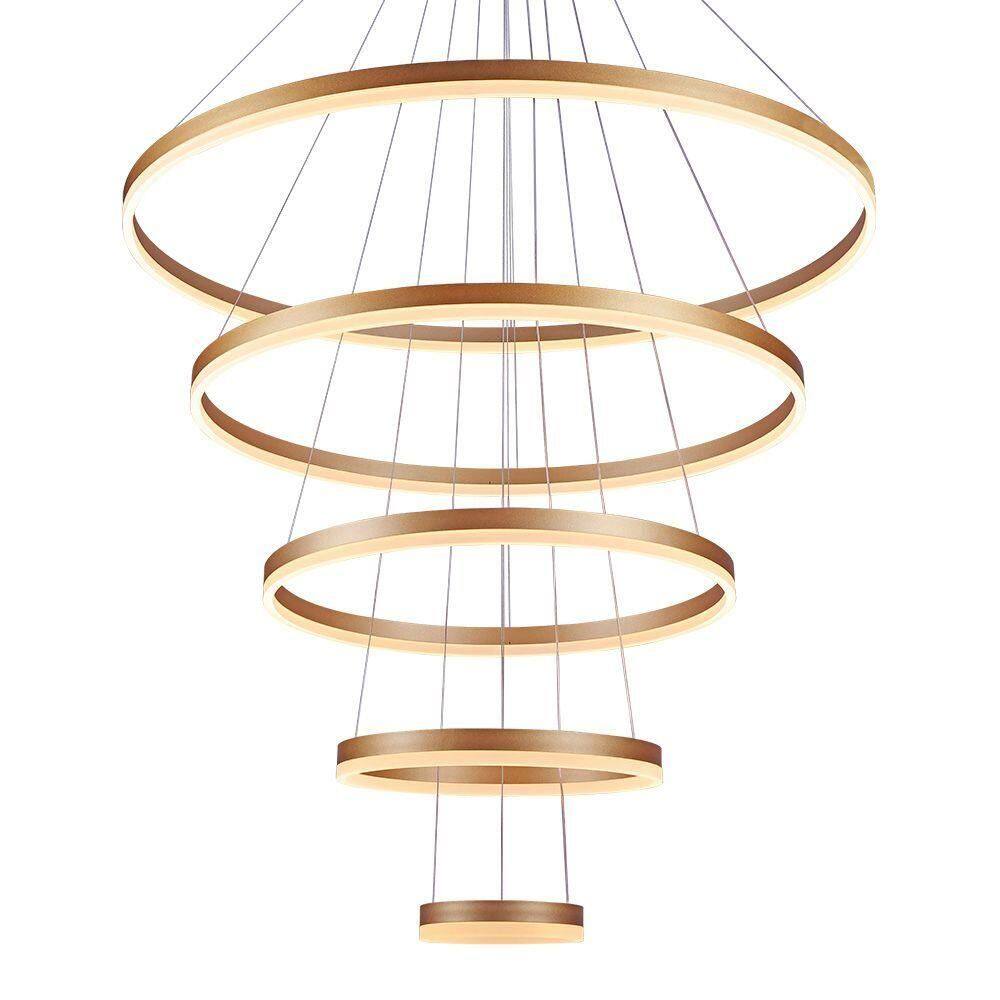 Lustre Pendente Sindora Dcd03091 Dourado Led Bivolt