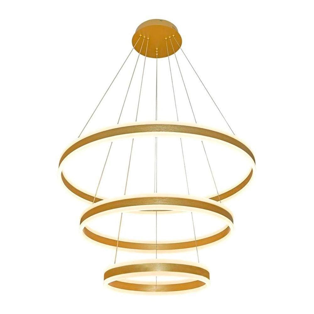 Lustre Pendente Sindora Dcd03004 Dourado Led Bivolt