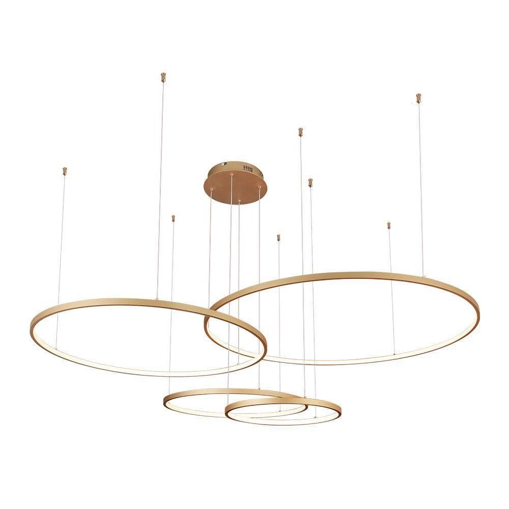 Lustre Pendente Sindora Qd05364 Dourado Led Bivolt