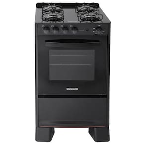 Fogão 4 Bocas Suggar Cook Glass Mesa de Vidro Preto Bivolt - Fgvcg410pt