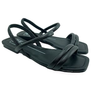 Rasteira Moleca Flat Com Elástico Feminina - Preto