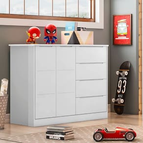 Cômoda Infantil 4 Gavetas 2 Portas 100 MDF Eloá Phoenix Baby