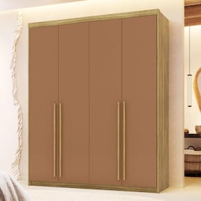 Guarda Roupa Casal 4 Portas 3 Gavetas Pequim
