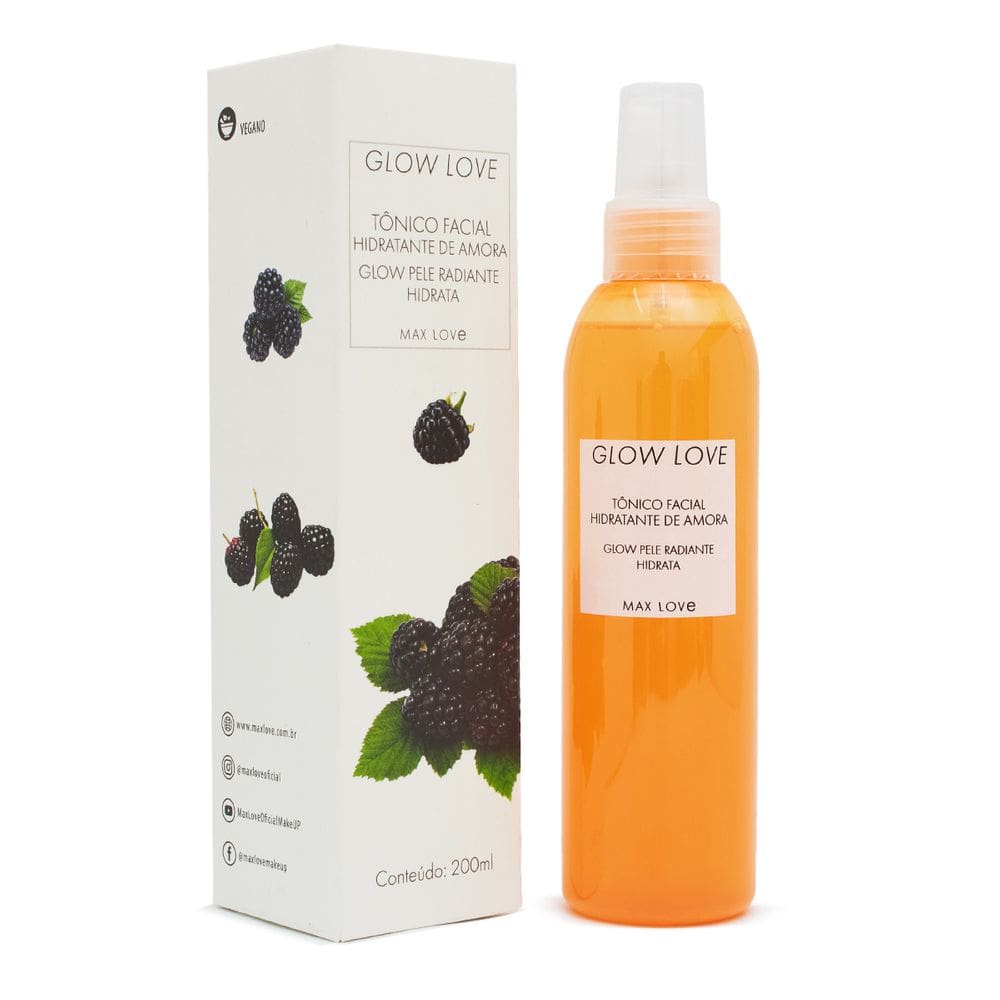 Tônico Facial Hidratante Glow Love Amora Max Love
