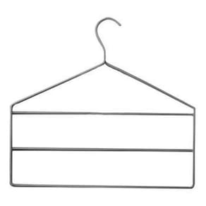 Cabide Para Calças Com 3 Alturas 39,5X18,2Cm Cinza Metaltru