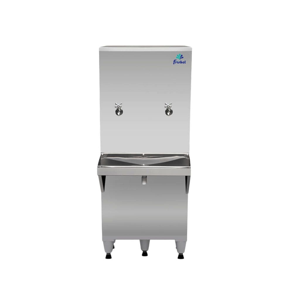 Bebedouro de Coluna Industrial 2 Torneiras 50 Litros Frisbel RAO5 Inox 220V