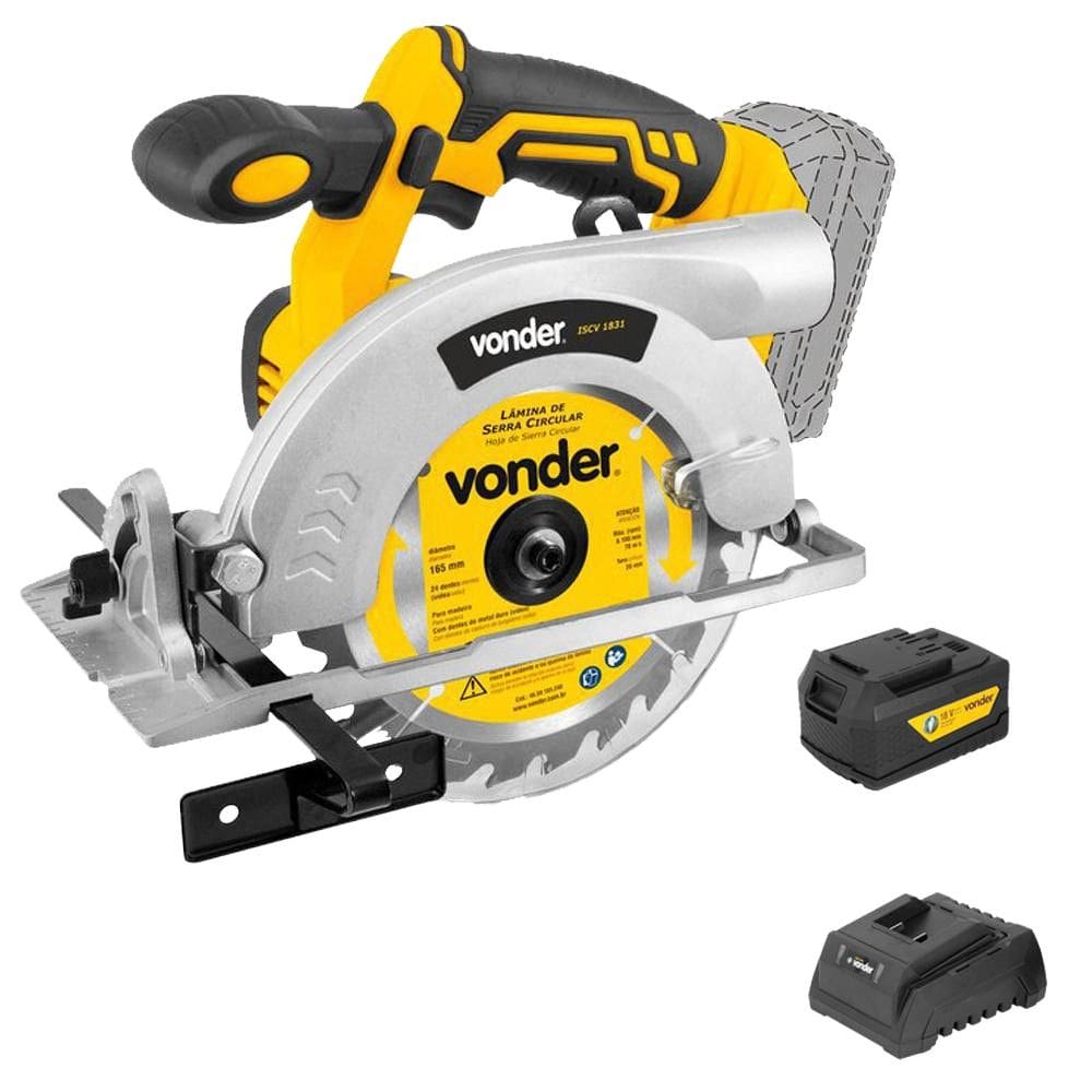 Serra Circular A Bateria Intercambiável 18V Iscv1831 Vonder
