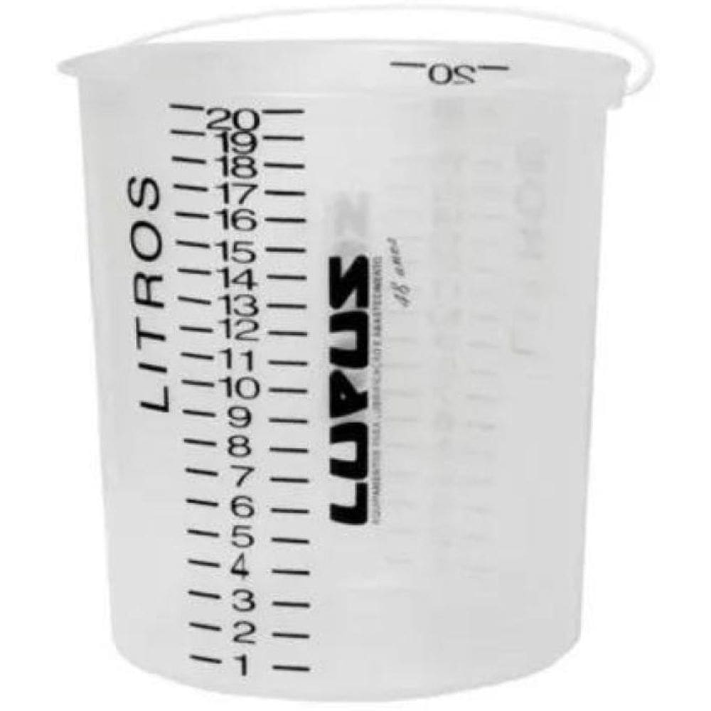 Balde Graduado Transparente 20L Lupus