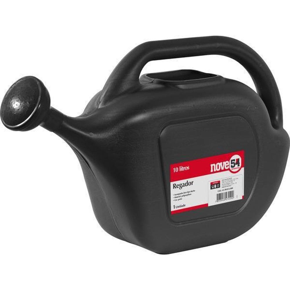 Regador Plastico 10 Litros Preto Nove54