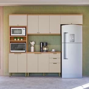 Conjunto Cozinha Compacta Greendale Jequitiba Off White