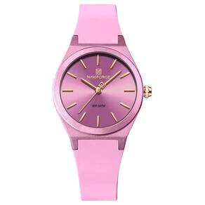 Relógio Analógico Feminino De Quartzo Casual Com Pulseira De Silicone Impermeavel Roxo